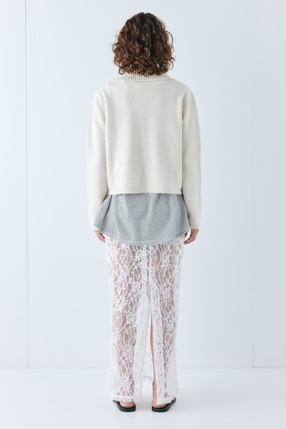 Avery Knit Cardigan Cream | VRG GRL for sale