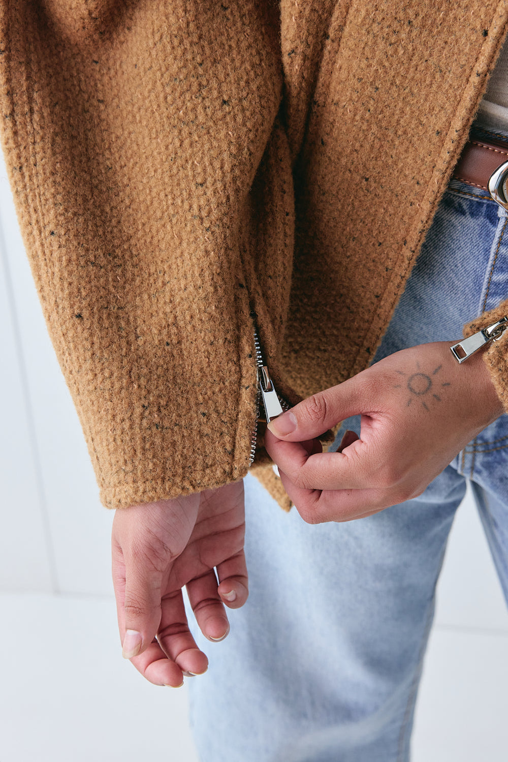 Lennon Bomber Jacket Tan | VRG GRL online