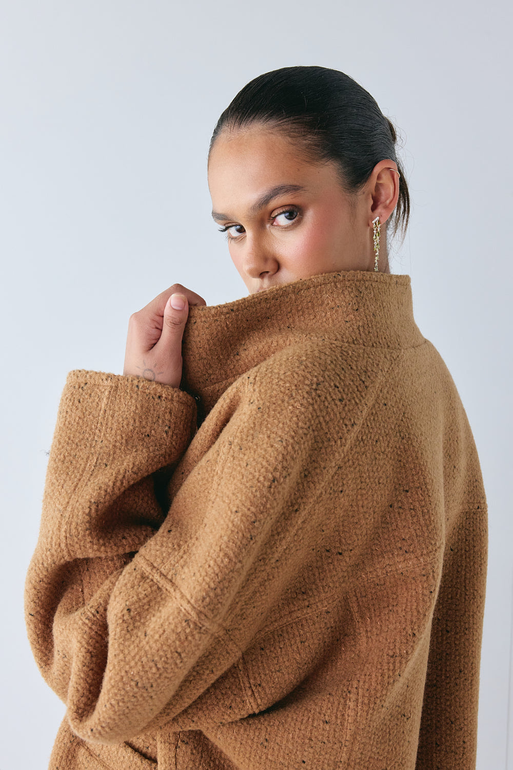 Lennon Bomber Jacket Tan | VRG GRL online
