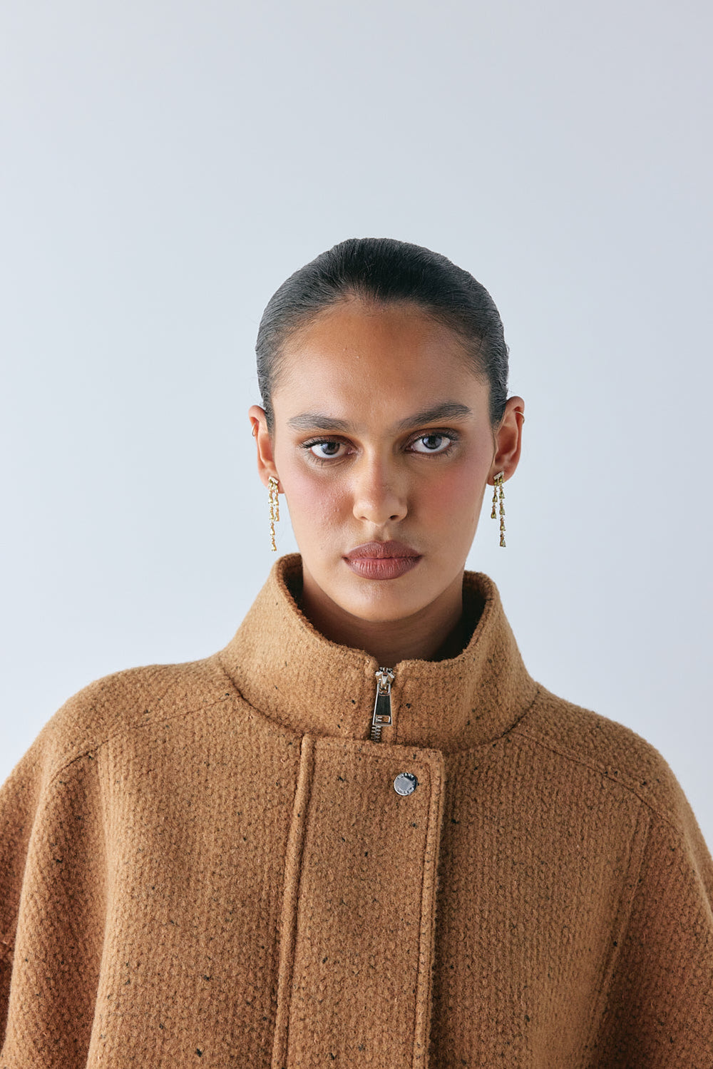 Lennon Bomber Jacket Tan | VRG GRL online