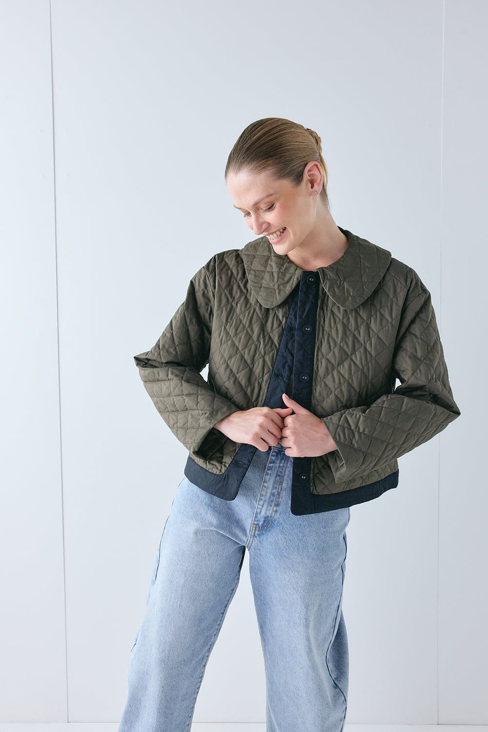 Yvette Jacket Khaki | VRG GRL sale