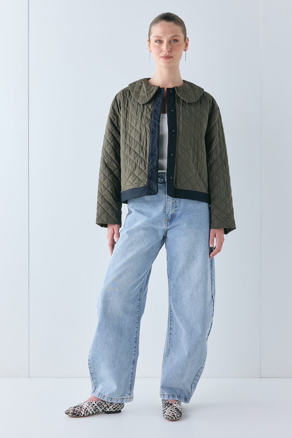 Yvette Jacket Khaki | VRG GRL sale