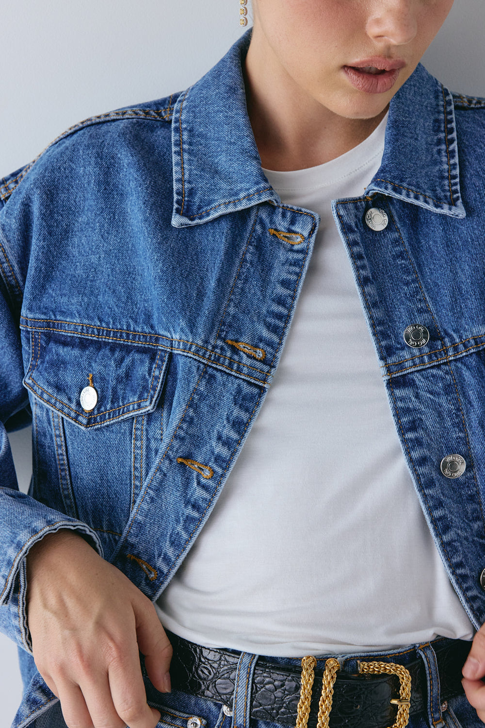 Yuki Denim Jacket Blue | VRG GRL for sale