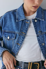 Yuki Denim Jacket Blue | VRG GRL for sale