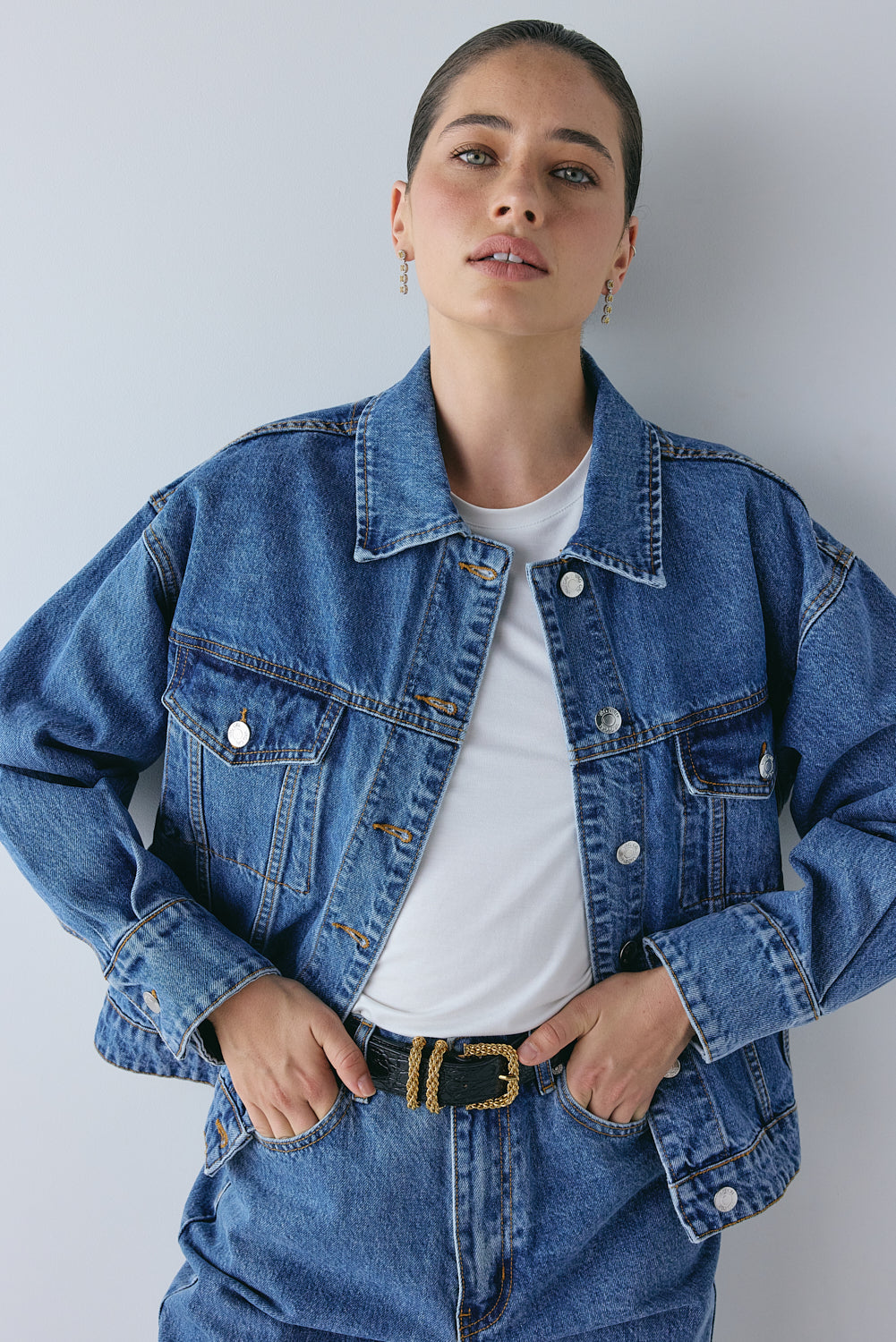 Yuki Denim Jacket Blue | VRG GRL for sale