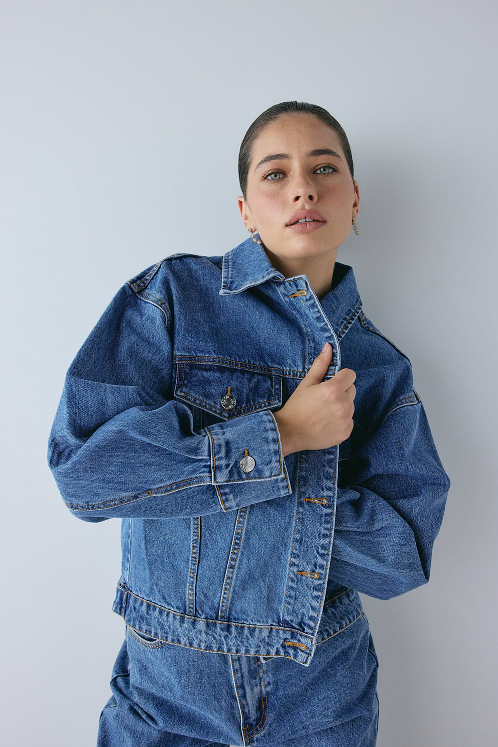 Yuki Denim Jacket Blue | VRG GRL for sale