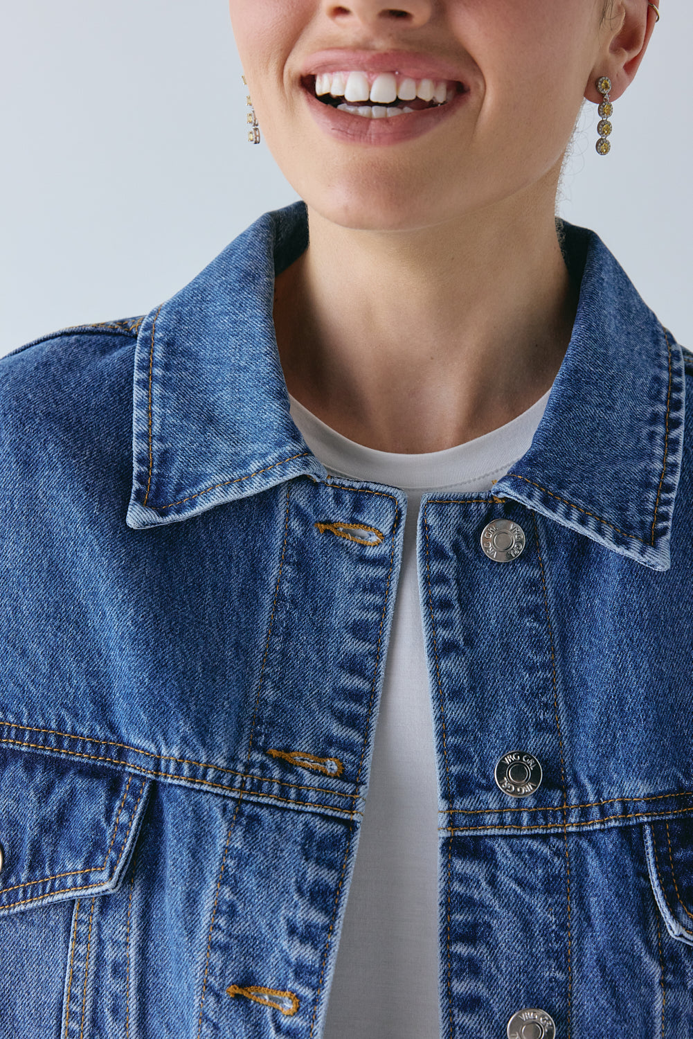 Yuki Denim Jacket Blue | VRG GRL for sale