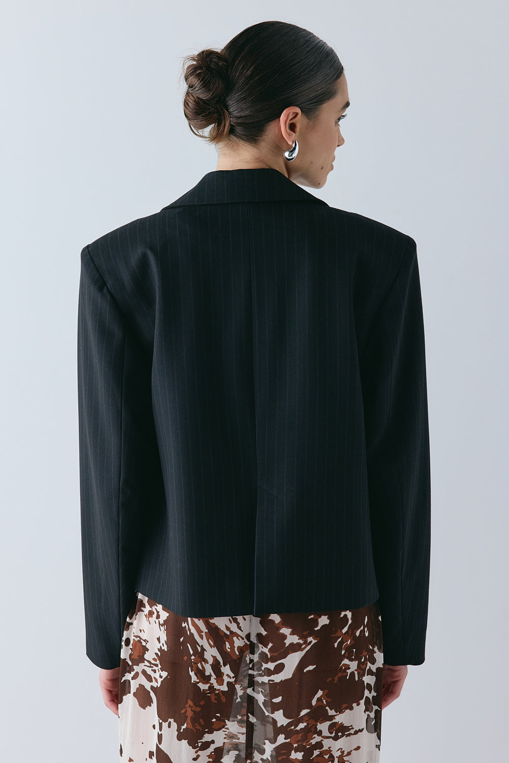 Sydney Blazer Black Pinstripe | VRG GRL US