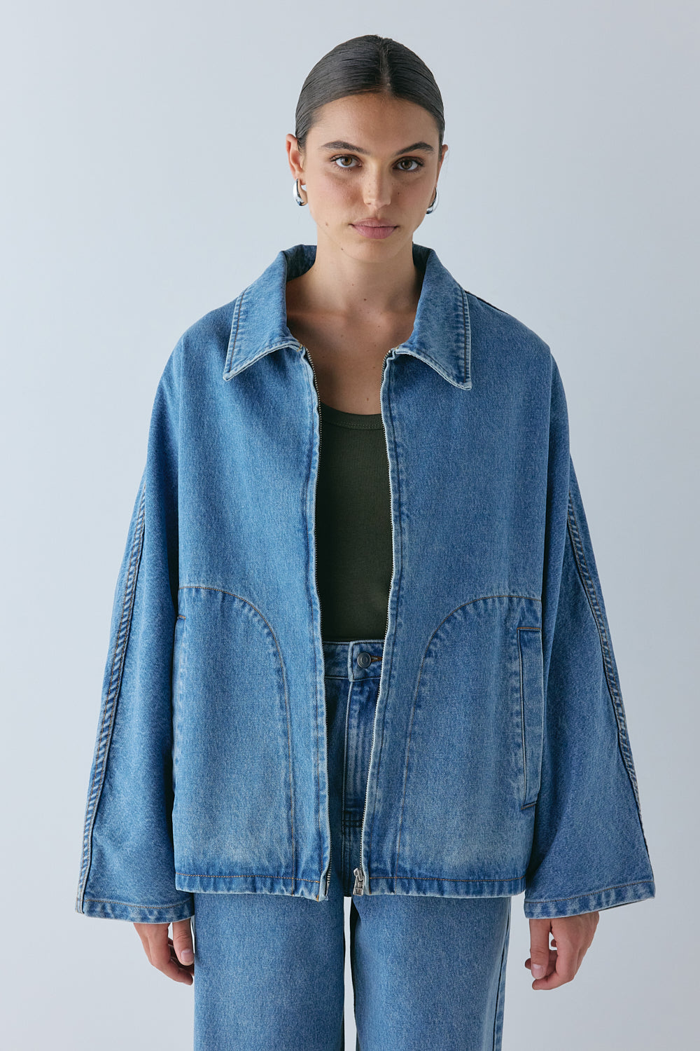 Mischa Denim Jacket Blue | VRG GRL discount