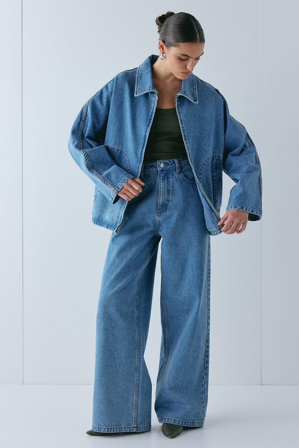 Mischa Denim Jacket Blue | VRG GRL discount