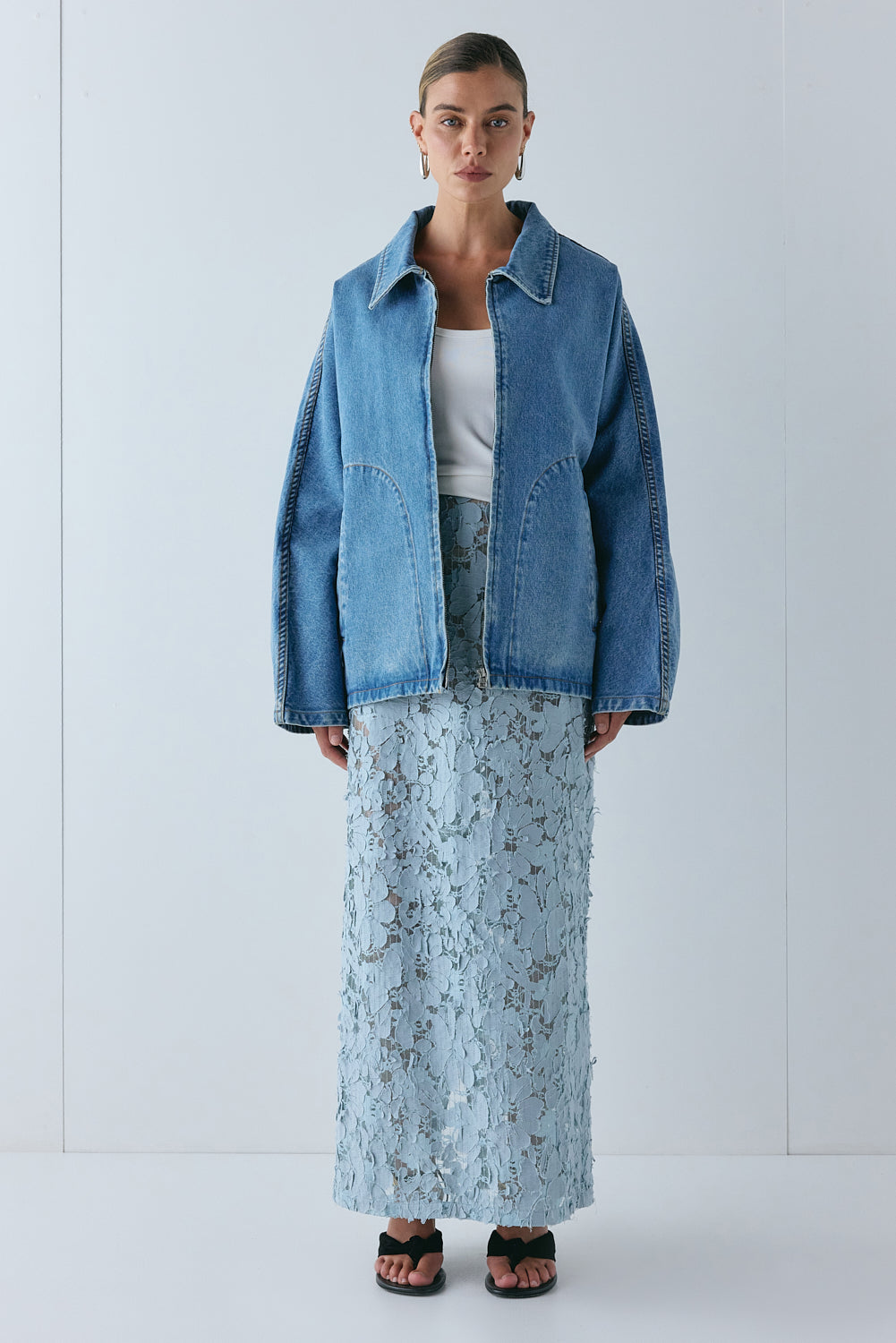 Mischa Denim Jacket Blue | VRG GRL discount