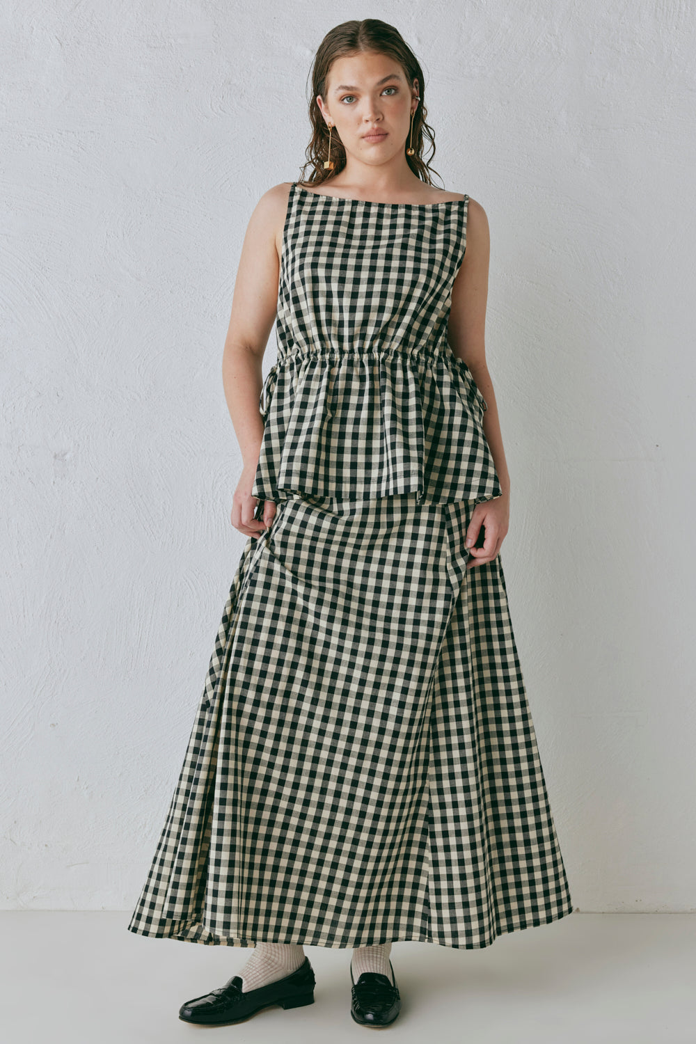 Indi Top Black Check | VRG GRL on sale