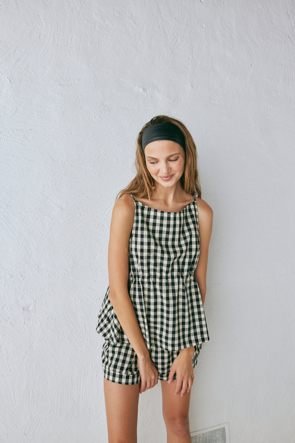 Indi Top Black Check | VRG GRL on sale