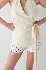 Prue Linen Top Cream | VRG GRL discount