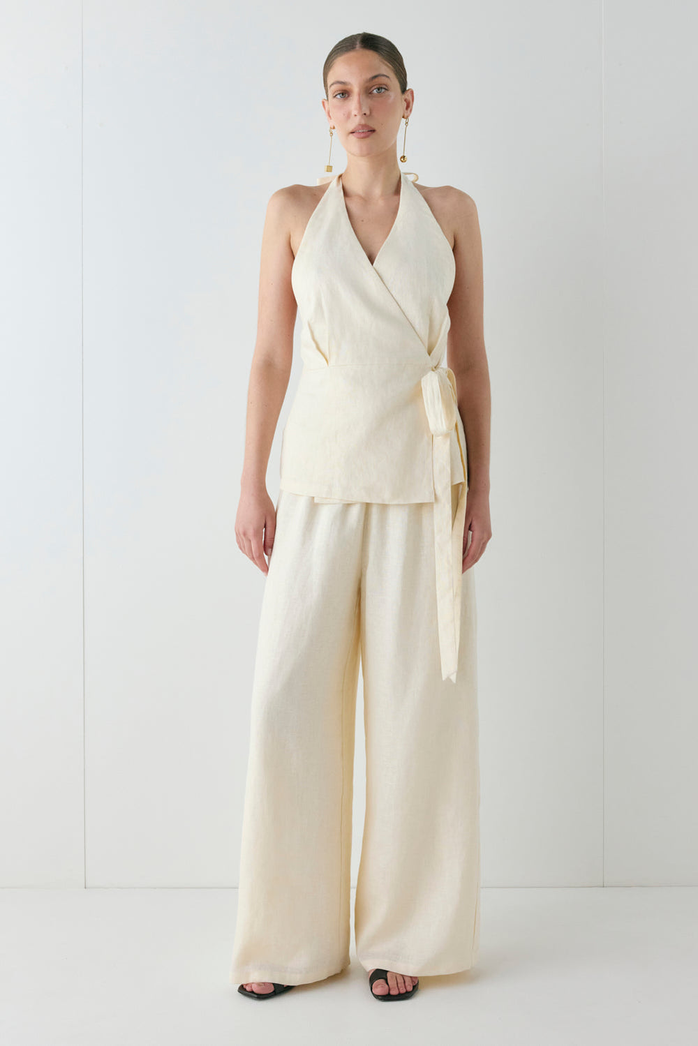 Prue Linen Top Cream | VRG GRL discount