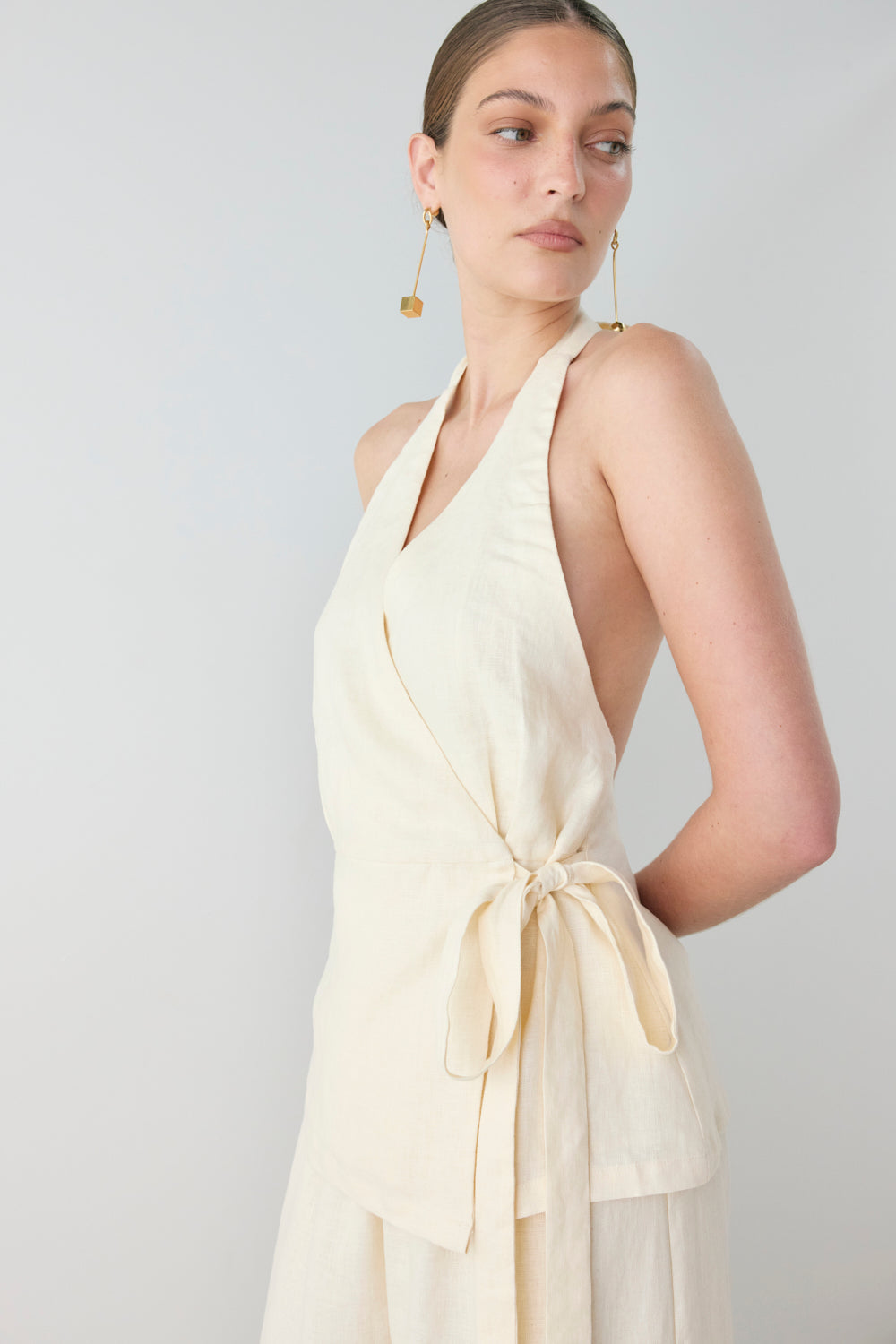 Prue Linen Top Cream | VRG GRL discount