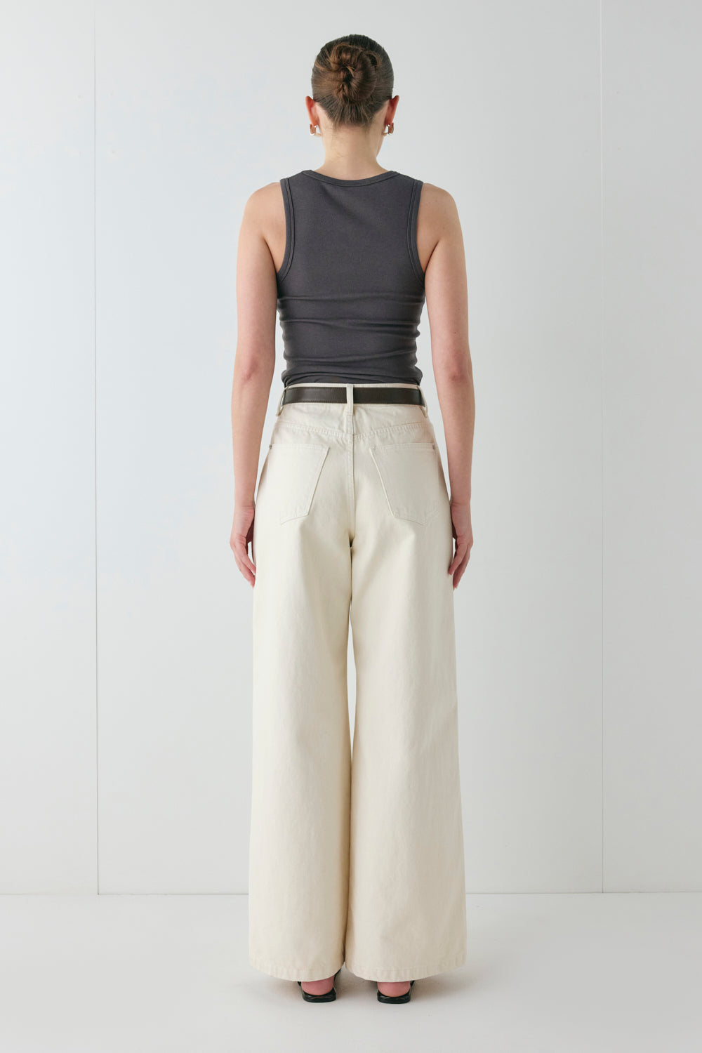 Aston High Rise Denim Jeans Cream | VRG GRL near me