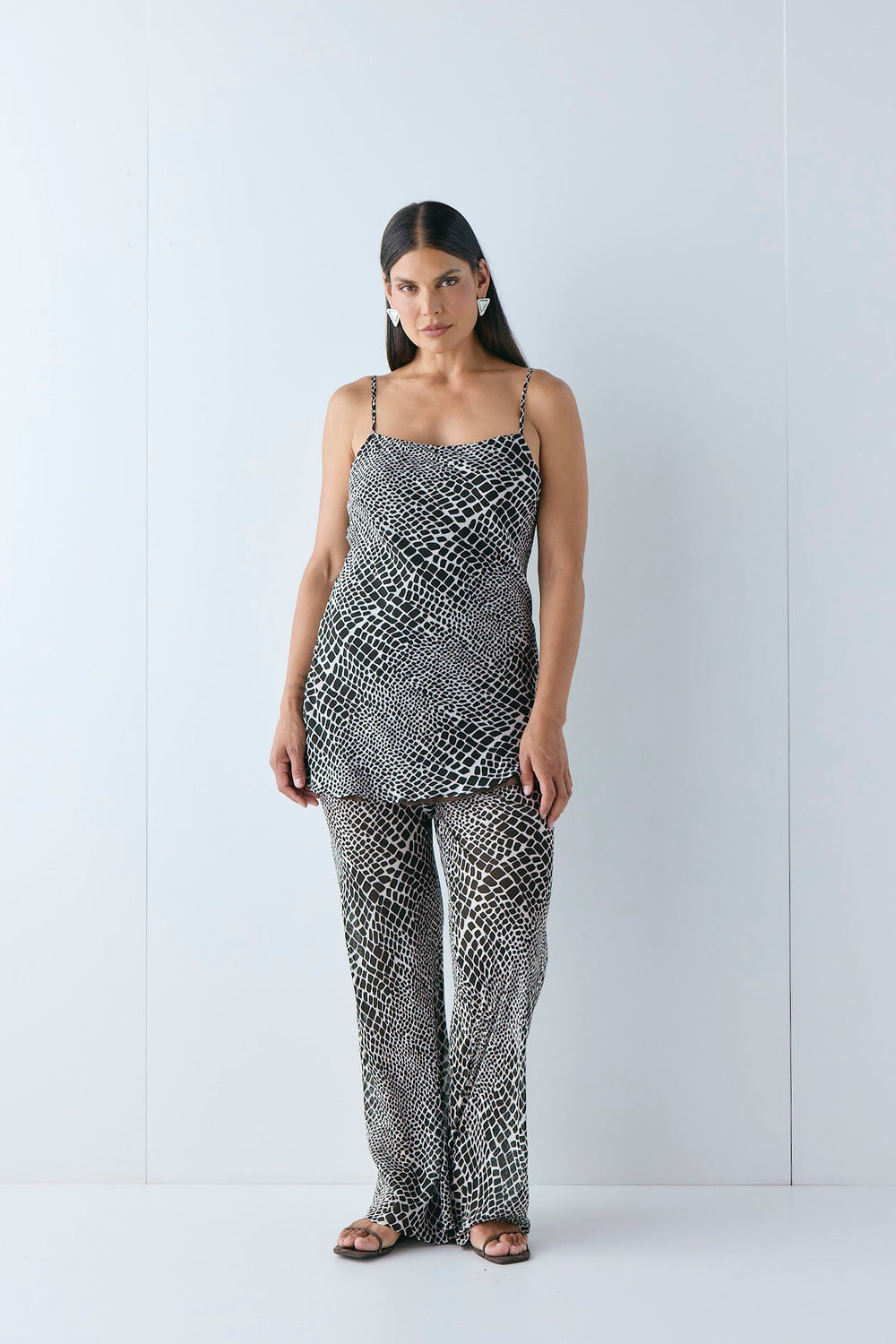 Remi Sheer Pants Croc | VRG GRL for sale