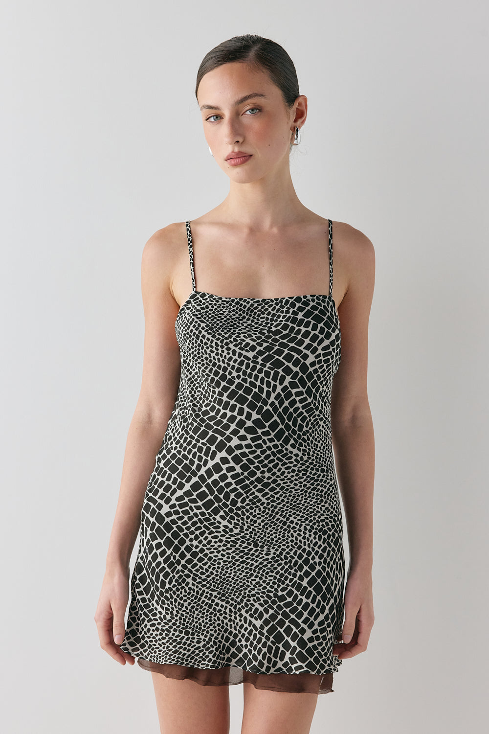 Delia Mini Dress Croc | VRG GRL US