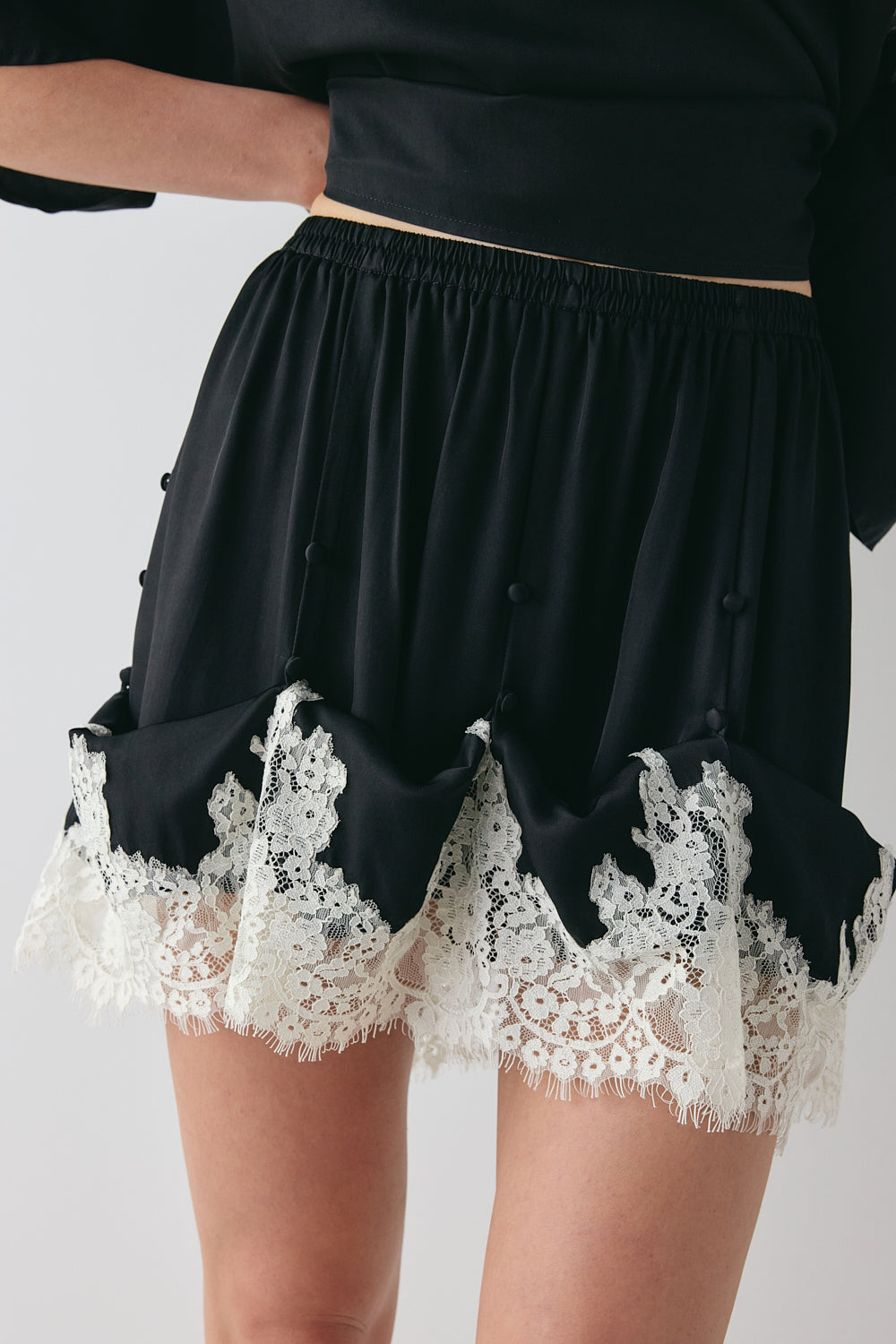 Thea Lace Skirt Black | VRG GRL for sale