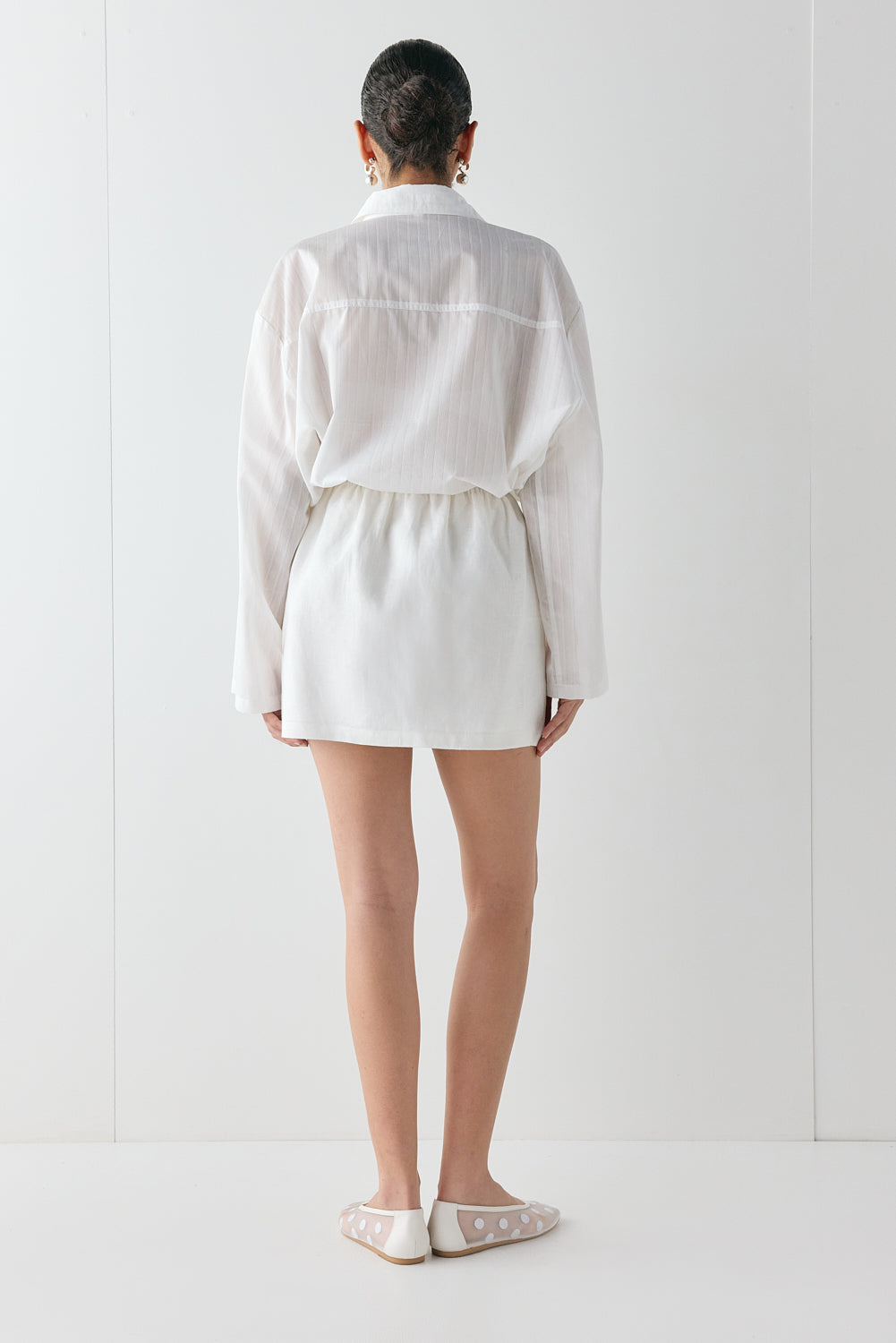 Jovi Linen Mini Skirt White | VRG GRL sale