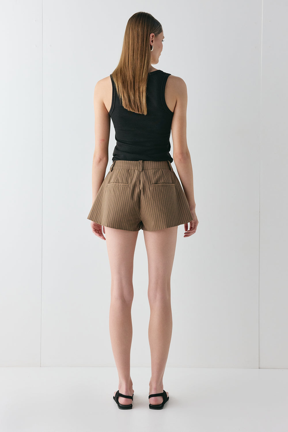 Salome Shorts Brown Stripe | VRG GRL for sale
