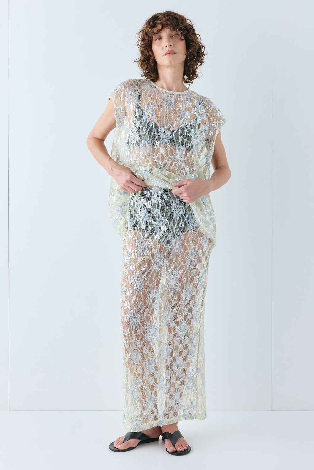Devyn Sequin Top Lace | VRG GRL discount