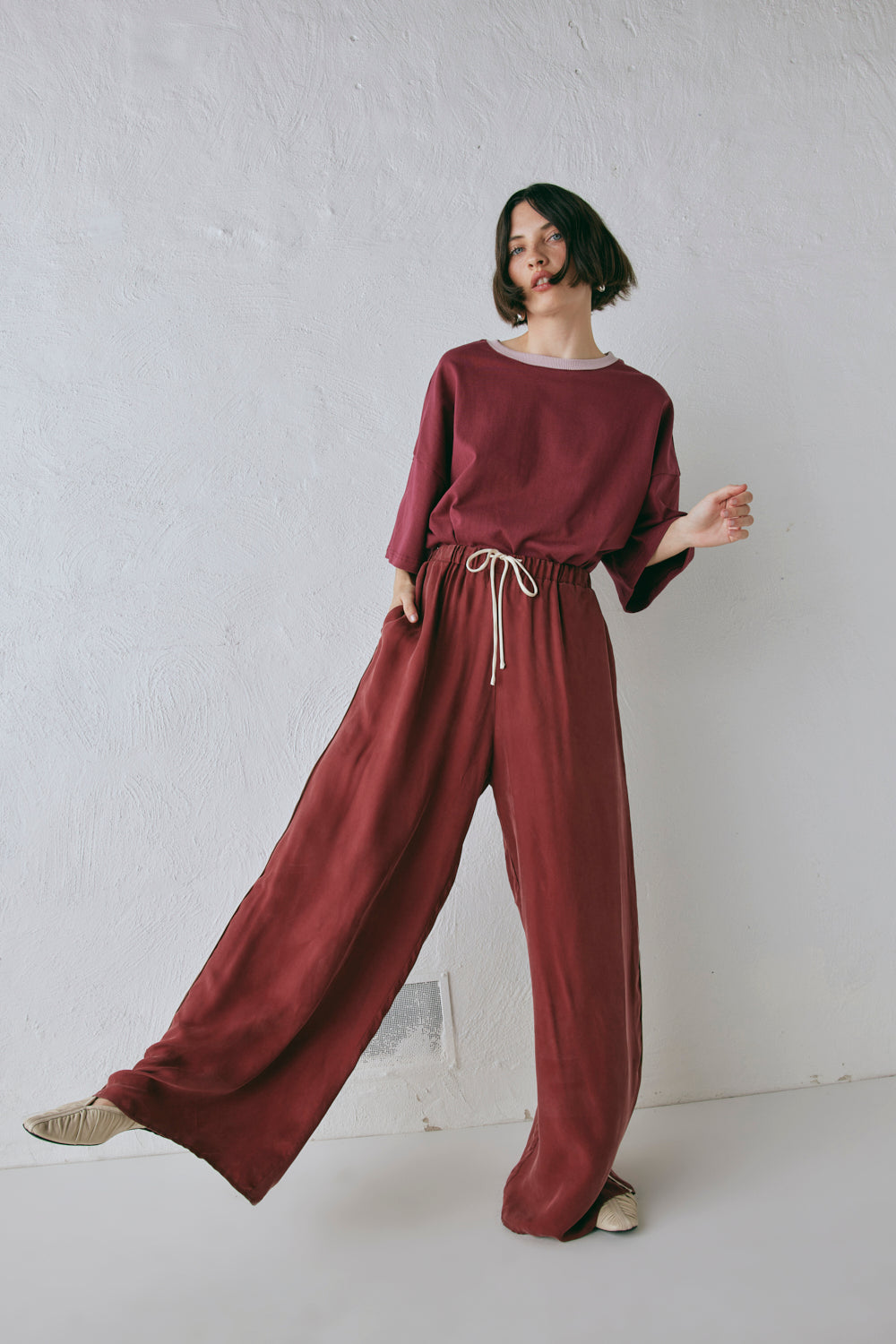 Moonscapes Pants Wine | VRG GRL online