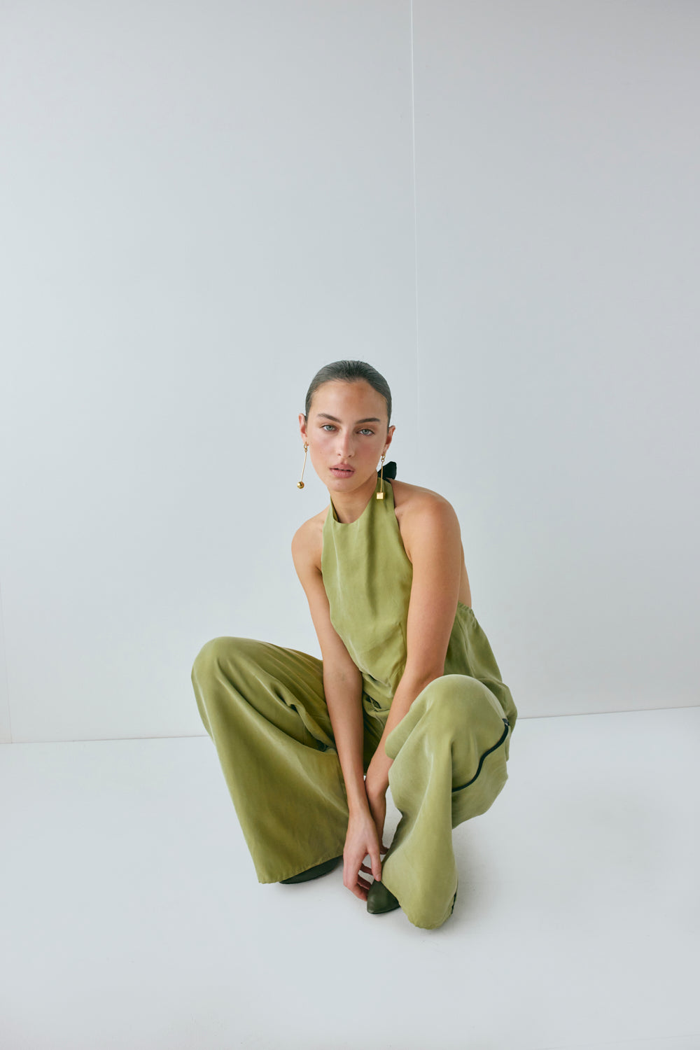 Moonscapes Pants Moss | VRG GRL for sale