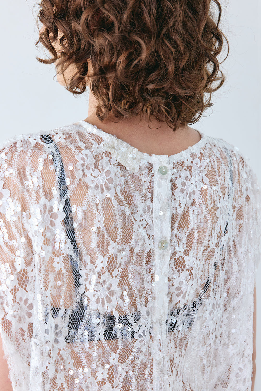 Devyn Sequin Top White | VRG GRL near me