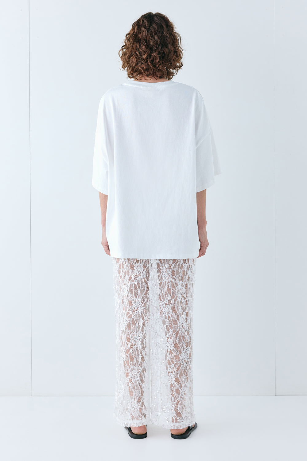 Devyn Sequin Midi Skirt White | VRG GRL online