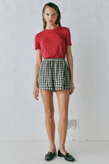 Freda Shorts Black Check | VRG GRL US