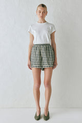 Freda Shorts Black Check | VRG GRL US