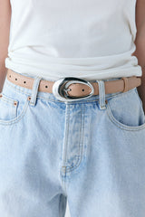 Alina Leather Belt Tan | VRG GRL for sale
