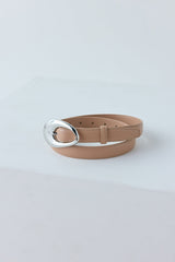 Alina Leather Belt Tan | VRG GRL for sale