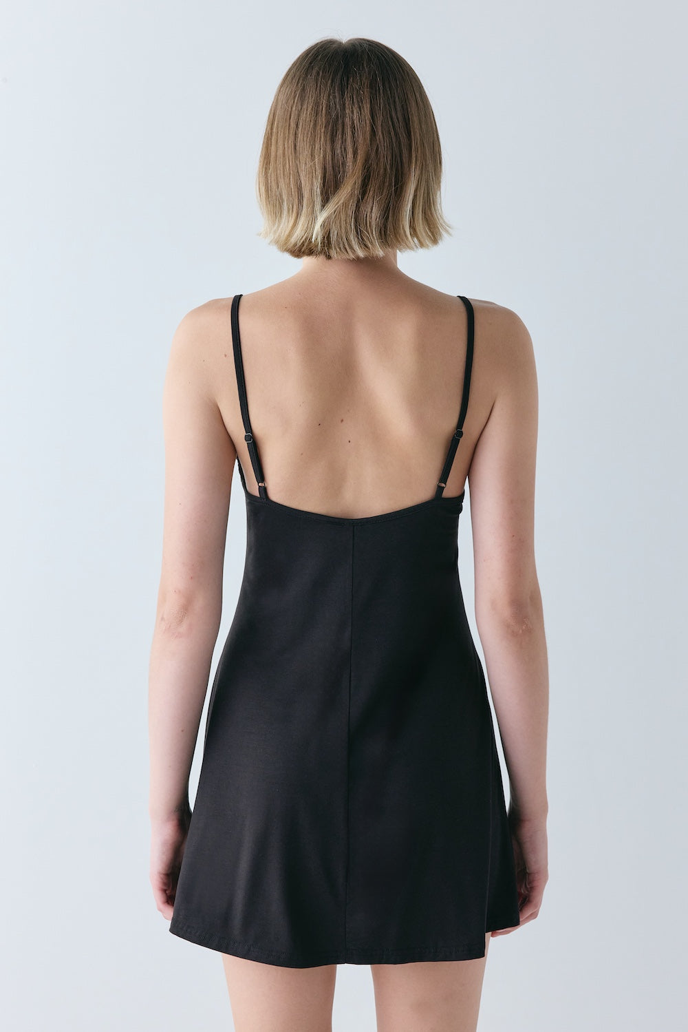 Carrie Mini Slip Dress Black | VRG GRL discount