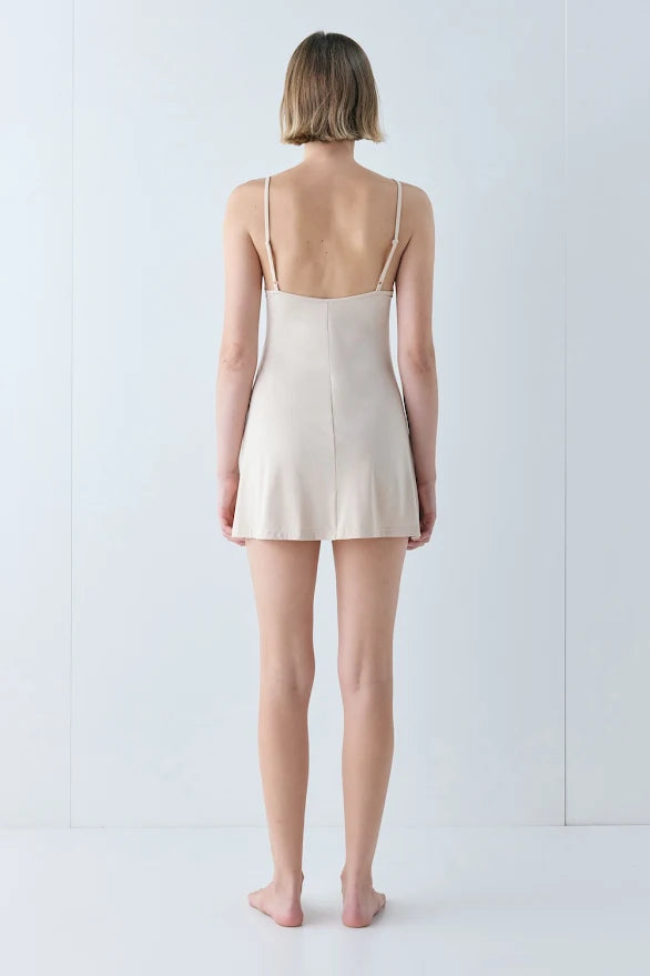 Carrie Mini Slip Dress Nude | VRG GRL near me