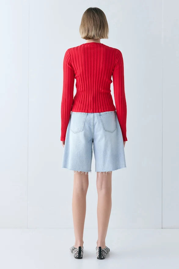 Hattie Knit Top Red | VRG GRL near me