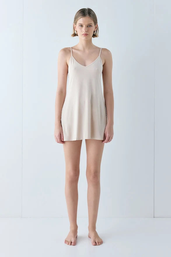 Carrie Mini Slip Dress Nude | VRG GRL near me